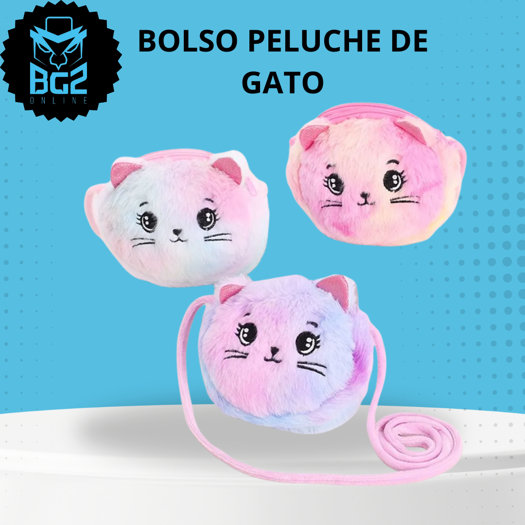 BOLSO PELUCHE EN FORMA DE GATO